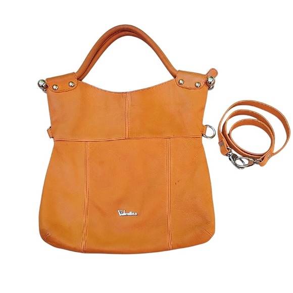 Valentina Orange Women's Handbag Crossbody Back Soft Leather Great Hardware